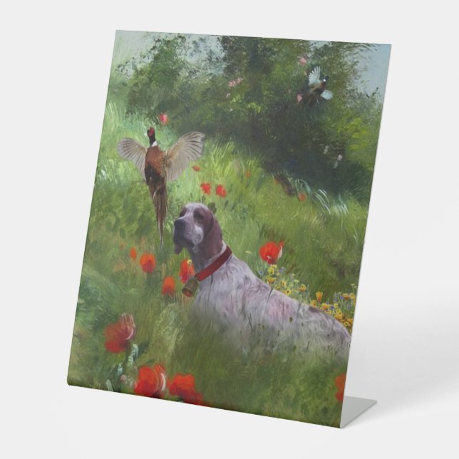 Expositor En L Sintetizador inglés, caza faisana (Anverso)