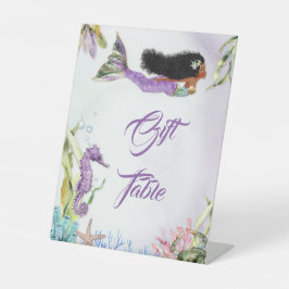 Expositor En L Sirena de regalo de color Bienvenida Mesa de Rótul