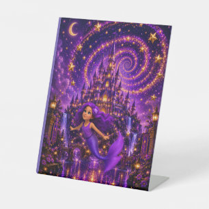 Expositor En L Sirena Morada Estrella Espiral Castillo Fantasía A