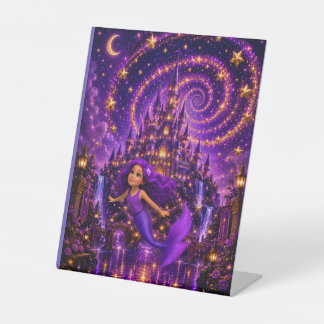 Expositor En L Sirena Morada Estrella Espiral Castillo Fantasía A