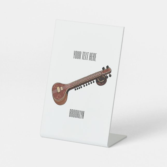 Expositor En L Sitar personalizado ilustracion (Anverso)