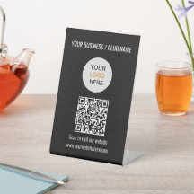 Sitio web del logotipo del código QR Rótulo Peaton