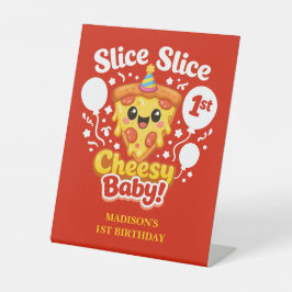 Expositor En L Slice Slice Cheesy Baby Pizza 1st Birthday