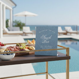 Expositor En L Snack Bar Coastal Blue Seashell Bachelorette