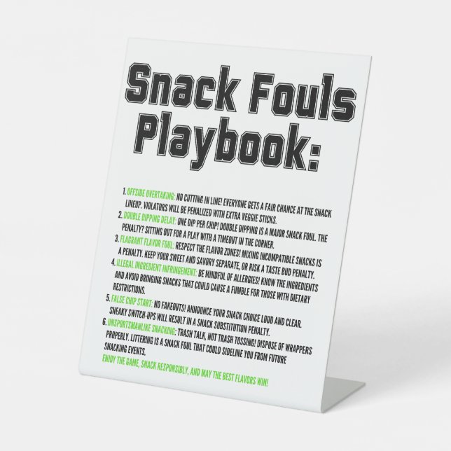 Expositor En L Snack Fouls Playbook (Anverso)