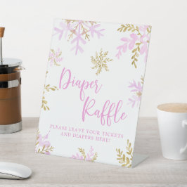 Expositor En L Snowflake Winter Shower Diaper Raffle