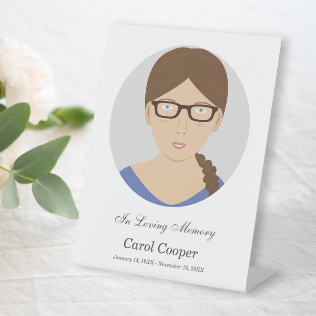 Expositor En L Sober Circle Photo Funeral Rótulo Pedestal (Sober Circle Photo Funeral Pedestal Sign)