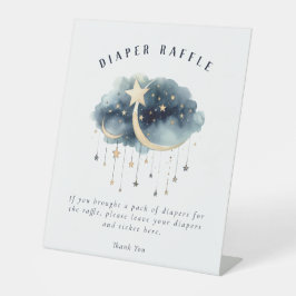 Expositor En L Sobre la luna de oro estrellas Baby Shower Diaper 