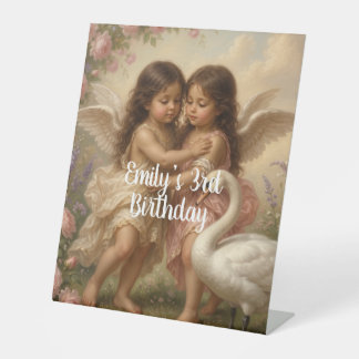 Expositor En L soft angel cherub girls’ birthday || 