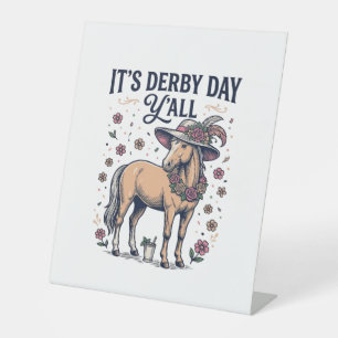 Expositor En L Sombrero Floral de Caballo Día del Derby Y’all