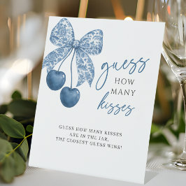 Expositor En L Something Blue Guess How Many Kisses Bridal Shower