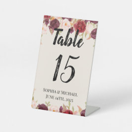 Expositor En L Sophia & Michael Wedding Table Card