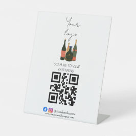 Expositor En L Soporte de menú de bar sin contacto con código QR 