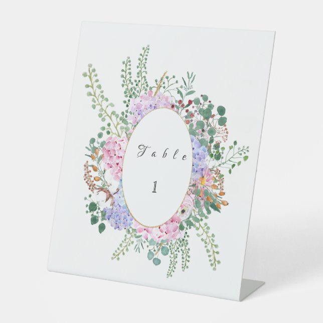 Expositor En L Soporte de mesa de Hydrangea boda 2 (Anverso)