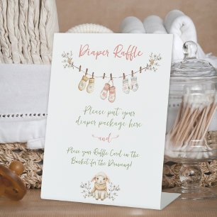 Expositor En L Sorteo de Pañales para Bebé Boho de Invierno Campe