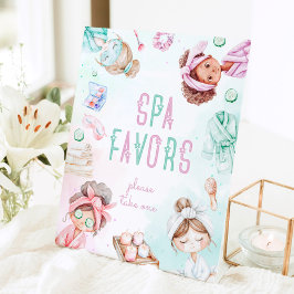 Expositor En L Spa Favorece a los niños Pamper Party Favorito Sta