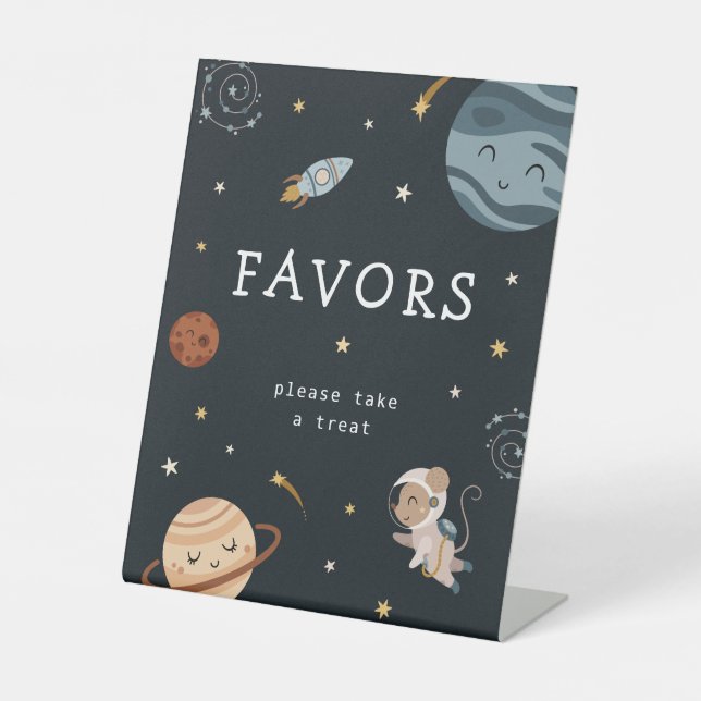 Expositor En L Space Adventure Playful Kids Birthday Party Favors (Anverso)