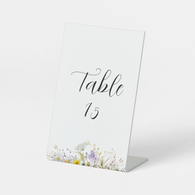 Expositor En L Spring Blossom Wedding Table Numbers (Anverso)