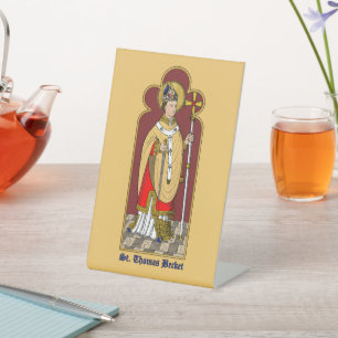 Expositor En L St. Thomas Becket con espada (M 033; coloreado)
