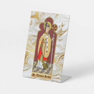 Expositor En L St. Thomas Becket con espada (M 033; coloreado)