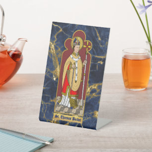 Expositor En L St. Thomas Becket con espada (M 033; coloreado)