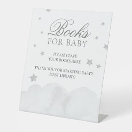 Expositor En L Star Gray Blue Baby Shower Libros Para Pedestos Be