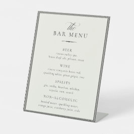 Expositor En L STATELY Wedding Bar Menu