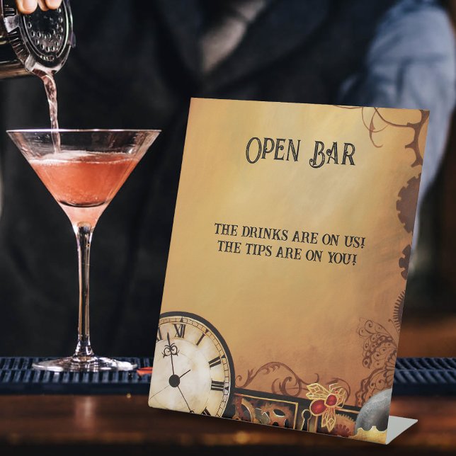 Expositor En L Steampunk Victorian Elegance Boda Open Bar (Subido por el creador)