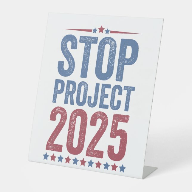 Expositor En L Stop Project 2025 Patrocinio estadounidense Trump  (Anverso)
