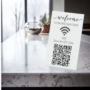 Expositor En L STR WIFI scan QR Code Vacaciones de alquiler a cor