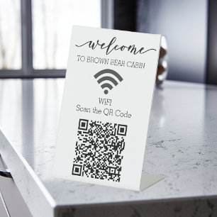 Expositor En L STR WIFI scan QR Code Vacaciones de alquiler a cor