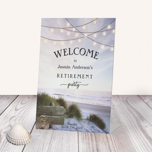 Expositor En L String Lights Beach Fiesta Bienvenida Rótulo Pedes (Subido por el creador)