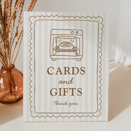 Expositor En L Stripe Bun in the Oven Cards and Gifts Sign