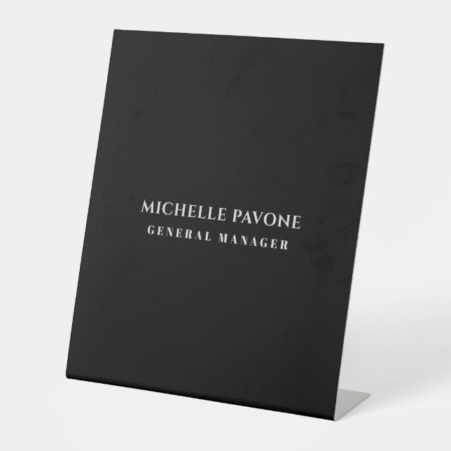 Expositor En L Stylish Black & Grey Simple Plain Professional (Anverso)