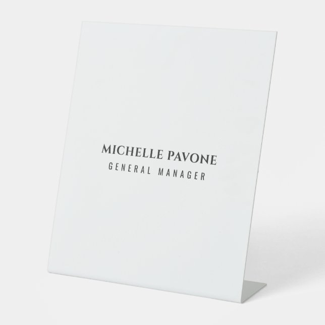 Expositor En L Stylish Black & White Simple Plain Professional (Anverso)