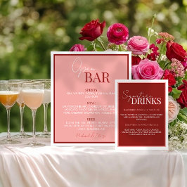 Expositor En L Stylish Juicy Red Signature Drink Wedding