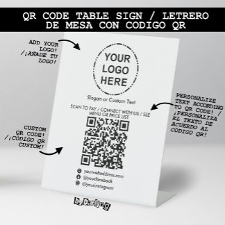 Expositor En L Su logotipo Código QR moderno Minimalista