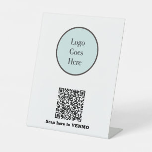 Expositor En L Su logotipo con el código QR de pago para pequeñas