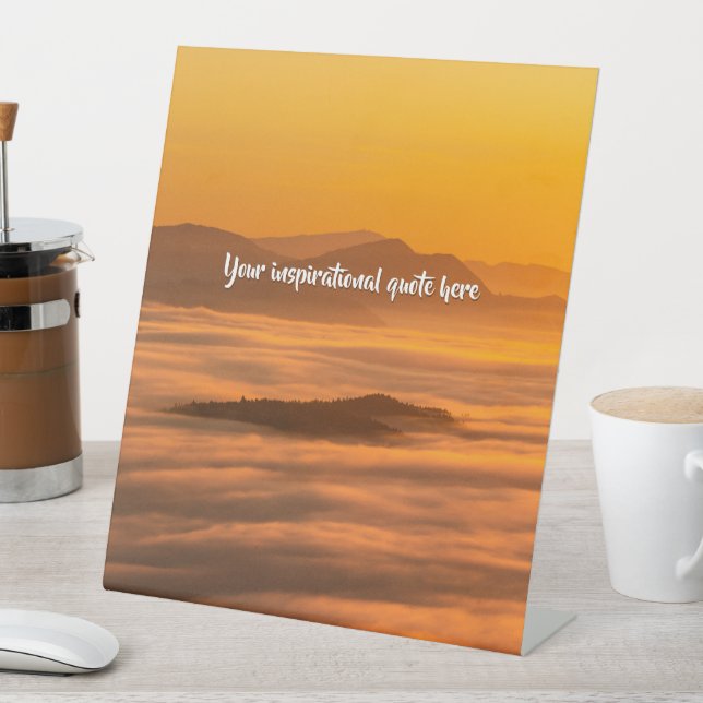 Expositor En L Su personalizado de texto amanecer por encima del  (In Situ)