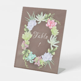 Expositor En L Suculenta veneración Wreath Bridal Shower Table