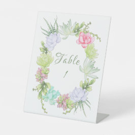 Expositor En L Suculenta veneración Wreath Bridal Shower Table