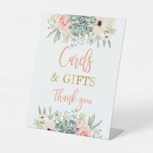 Expositor En L Suculentos de cartas y regalos (Anverso)