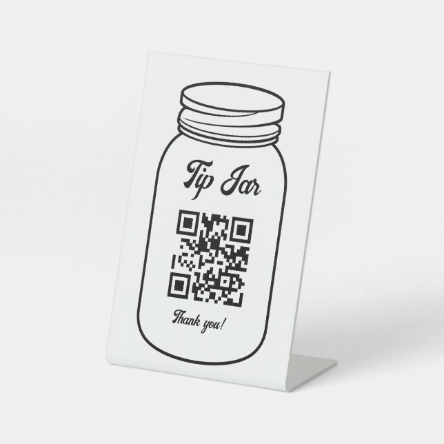 Expositor En L Sugerencia digital de código QR profesional Jar (Anverso)