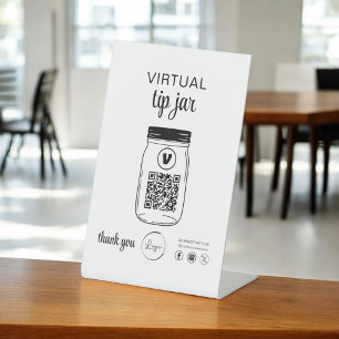 Expositor En L Sugerencia virtual Jar QR Code Logo Blanco