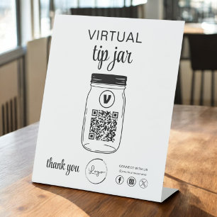 Expositor En L Sugerencia virtual Jar QR Code Logo Blanco