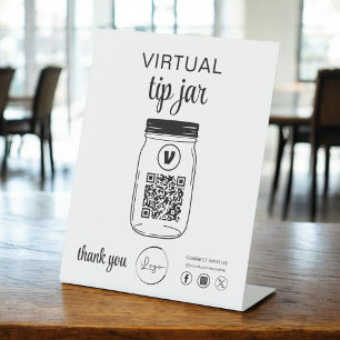 Expositor En L Sugerencia virtual Jar QR Code Logo Blanco