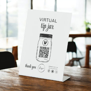 Expositor En L Sugerencia virtual Jar QR Code Logo Blanco