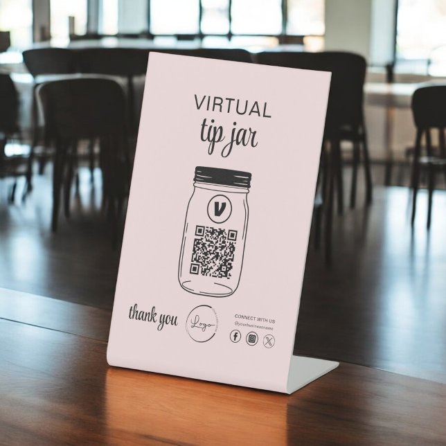Expositor En L Sugerencia virtual rosa Jar QR Code Logo Blanco (Subido por el creador)