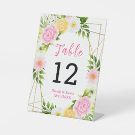 Expositor En L Summer Pink and Yellow Flowers and Foliage