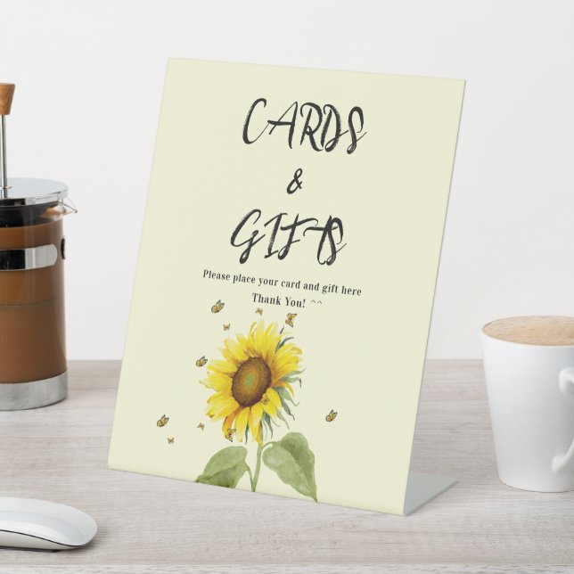 Expositor En L Sunflower acuarela con Baby Shower de mariposas (In Situ)